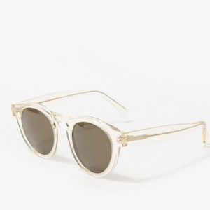 Illesteva Round Leonard Sunglasses Champagne/Olive